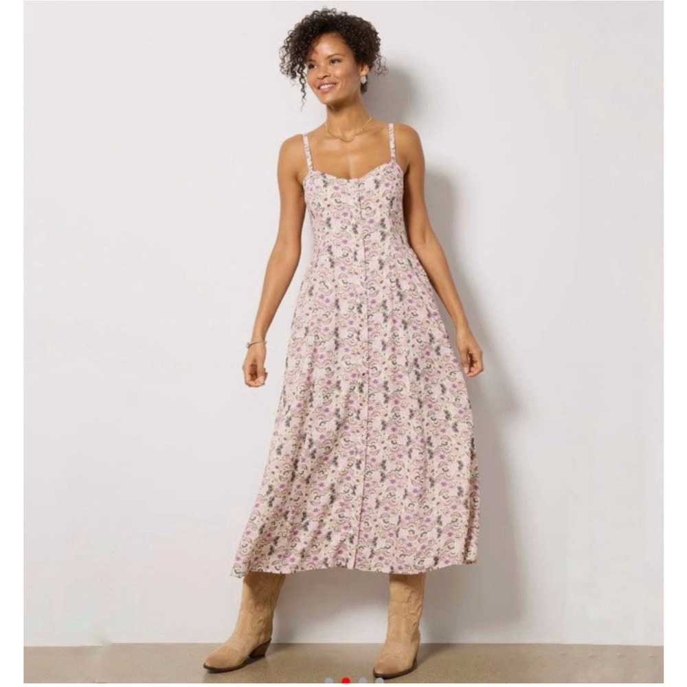 Z SUPPLY x EVEREVE NWT Angel Eyes Toile Floral Print Midi Dress // XS - Picture 15 of 16